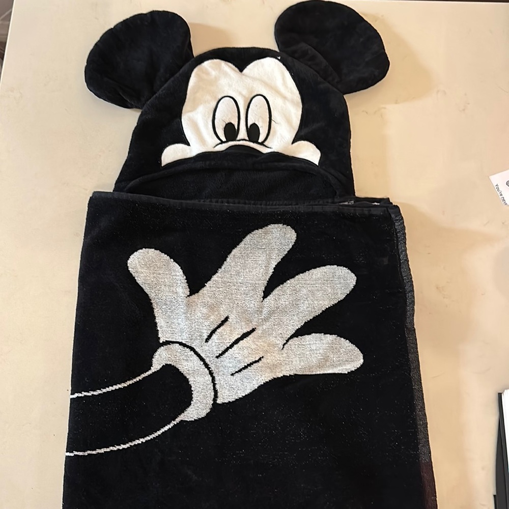 Disney Mickey Mouse Hoodie Towel, One size
